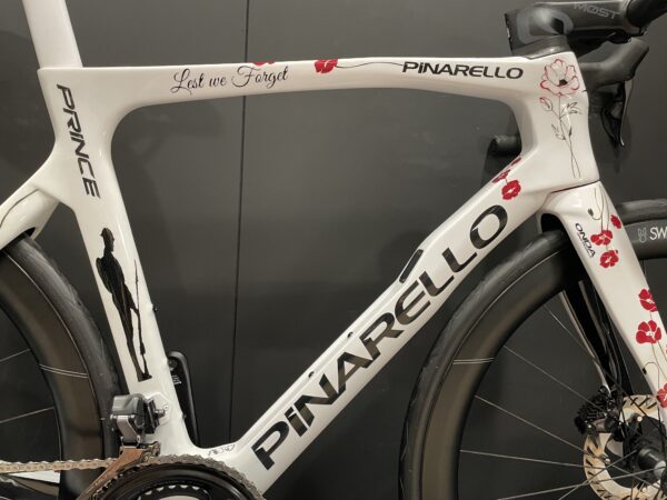 Custom Pinarello Prince ‘Lest We Forget’ Ultegra Di2 Carbon Disc Road Bike 2022 - 545mm - Upgraded - Image 7